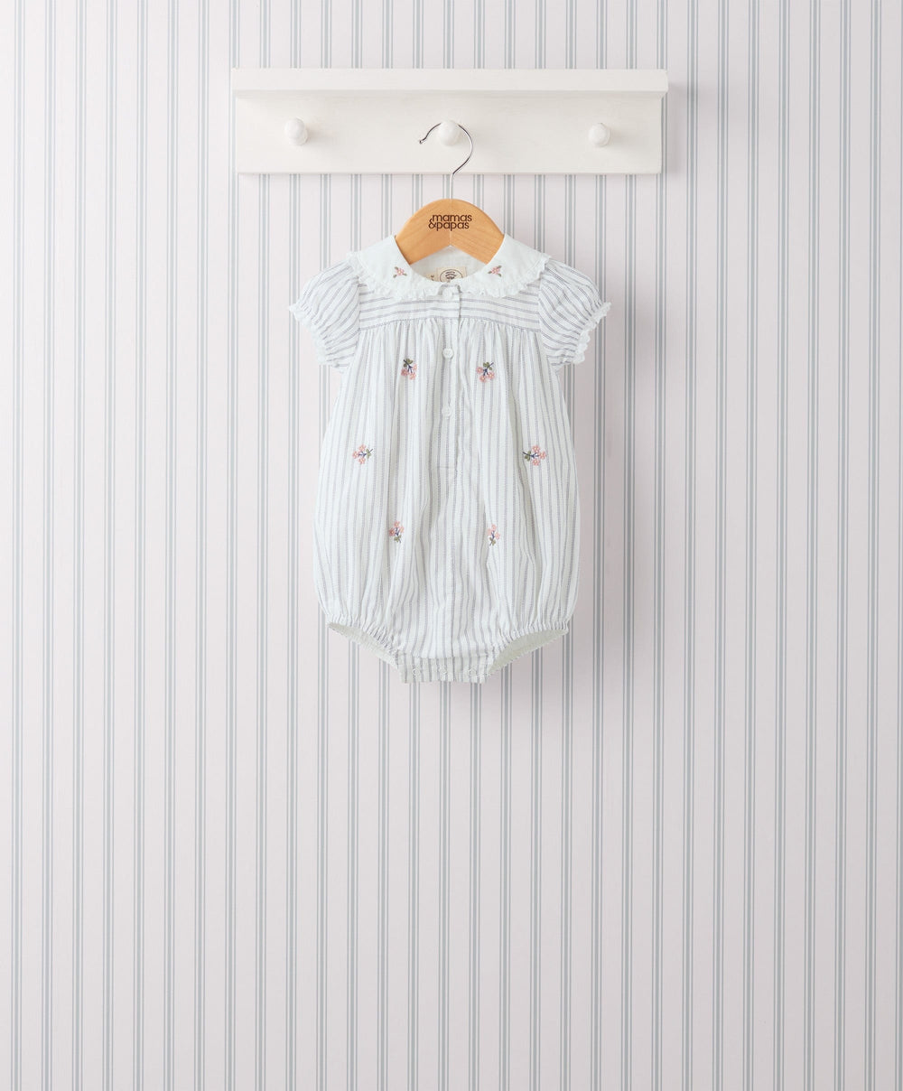 Mamas & Papas Rompers Broderie Trim Romper