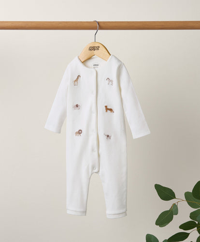 Mamas & Papas Rompers Safari Embroided Romper