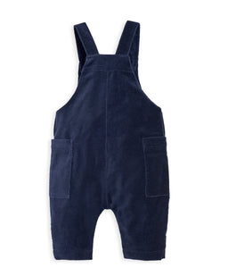 Mamas & Papas Sets Navy Velour Dungarees & Bodysuit