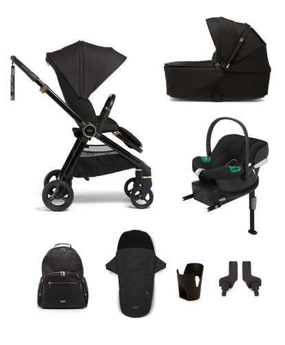 Mamas & Papas Strada 7 Piece Complete Bundle with Aton B2 Car Seat and Base jn Black Diamond