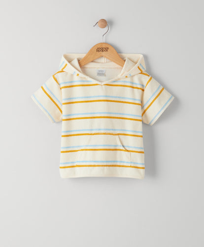 Mamas & Papas Swimwear Yellow Striped Towelling Beach Poncho