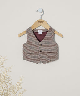 Mamas & Papas Tops Dogtooth Waistcoat
