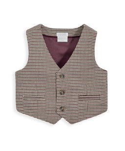 Mamas & Papas Tops Dogtooth Waistcoat