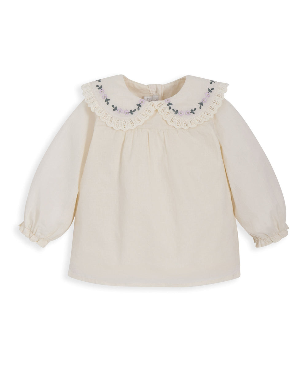 Mamas &amp; Papas Tops Embroidered Collar Blouse