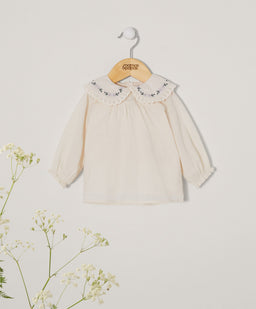Mamas & Papas Tops Embroidered Collar Blouse