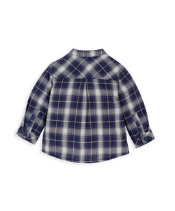Mamas & Papas Tops Navy Check Shirt