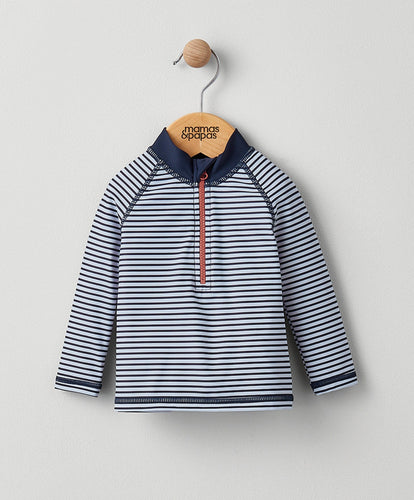 Mamas & Papas Tops & Shirts Striped Long Sleeve Rash Top