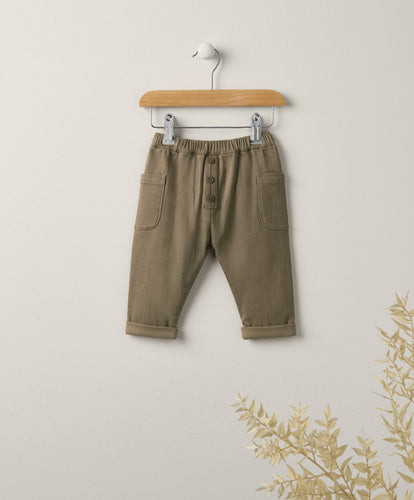 Mamas & Papas Trousers & Leggings Stretchy Brown Twill Trousers