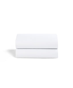 Snuz Moses Basket/Pram 2 Pack Fitted Sheets - White